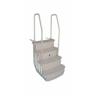 200400T Easy Entry Step with Dual Handrails - Taupe