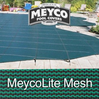 14 x 28 Rectangle Lite Mesh Green Safety Pool Cover
